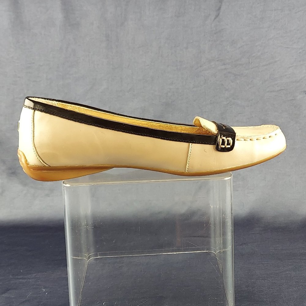 Sperry Tan & Black Patent Leather Penny Loafers Size 7.5M - Picture 7 of 14